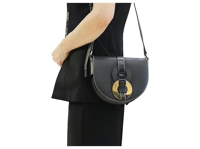 Chloé Borsa a tracolla Dali Saddle Small Nero - vista 9