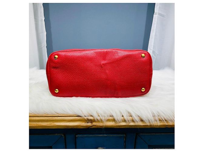 Prada Borsa a tracolla Hobo in Vitello Daino rosso - vista 4