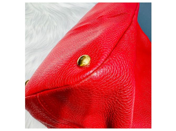 Prada Borsa a tracolla Hobo in Vitello Daino rosso - vista 7