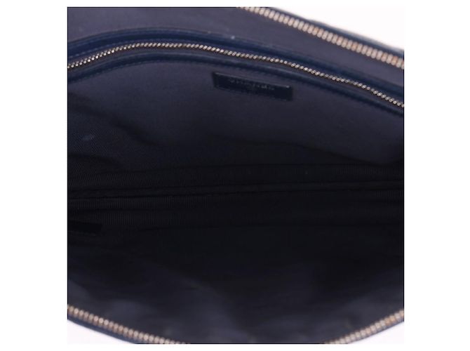 Chanel Grande clutch in pelle blu navy caviar - vista 11
