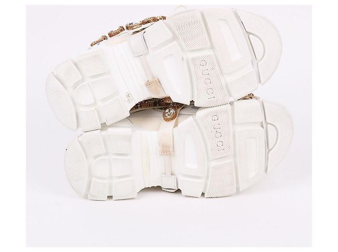 Gucci Sneakers Flackstripe Crystal Bianco - vista 8
