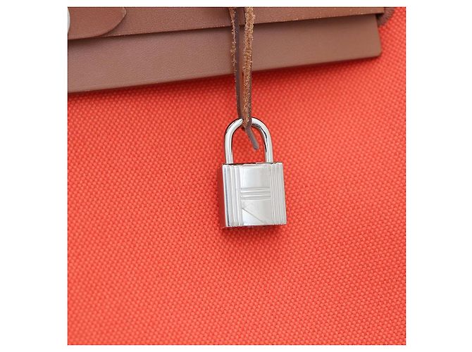 Hermès NUOVA ZIP Herline Herbag PM Tote Bag e Shoulder Bag Arancione - vista 5