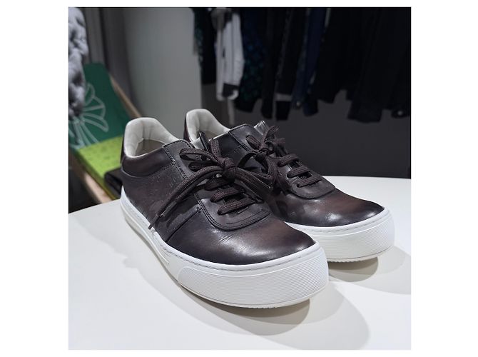 Berluti Sneakers basse in pelle Playground Marrone - vista 3