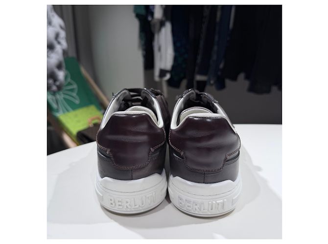 Berluti Sneakers basse in pelle Playground Marrone - vista 4