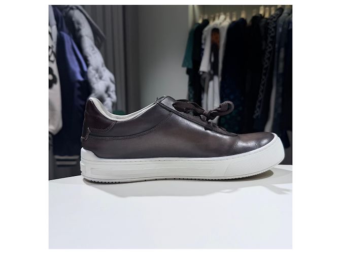 Berluti Sneakers basse in pelle Playground Marrone - vista 6