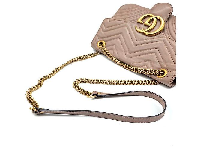 Gucci Borsa a Spalla Marmont Matelassé Arancione - vista 5