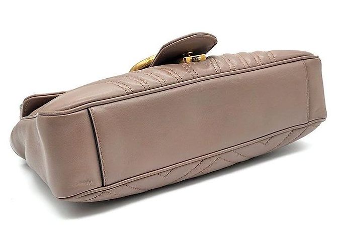 Gucci Borsa a Spalla Marmont Matelassé Arancione - vista 7