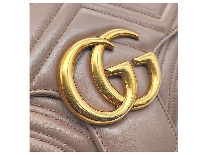 Gucci Borsa a Spalla Marmont Matelassé Arancione - vista 8