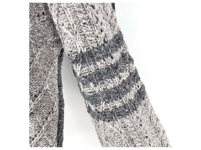 Thom Browne Mohair-Diagonaldruck-Stirnband Funmix Cable Knit Braun - Ansicht 6