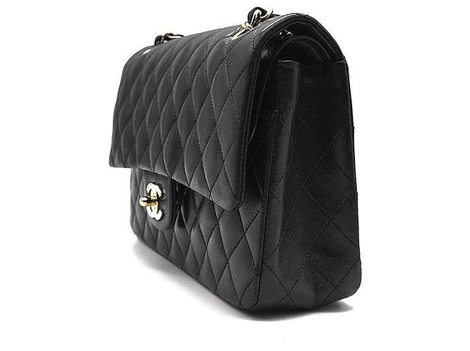 Chanel Klassisches Lammleder Medium Schwarz - Ansicht 2