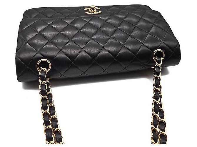 Chanel Klassisches Lammleder Medium Schwarz - Ansicht 6