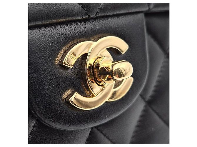 Chanel Klassisches Lammleder Medium Schwarz - Ansicht 8