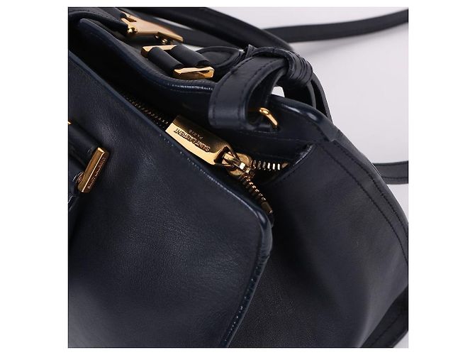 Saint Laurent Borsa a tracolla piccola Cabas Chyc Gold Blu - vista 6