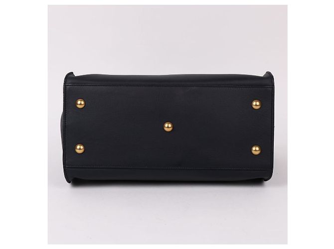 Saint Laurent Borsa a tracolla piccola Cabas Chyc Gold Blu - vista 8