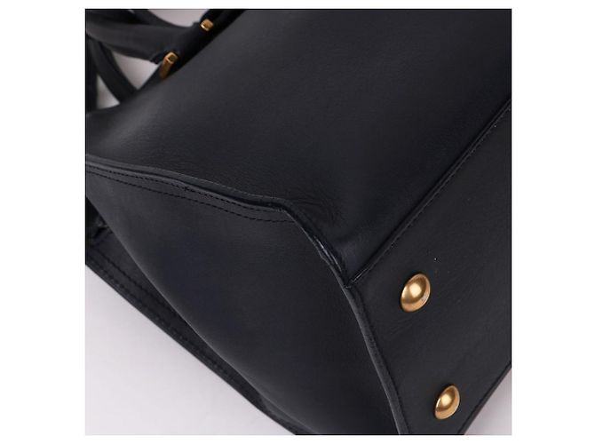 Saint Laurent Borsa a tracolla piccola Cabas Chyc Gold Blu - vista 9