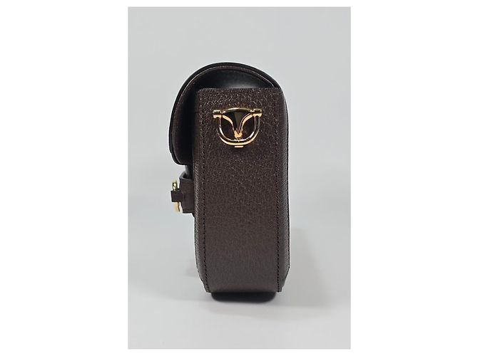Gucci Mini borsa a tracolla Horsebit Jumbo GG Marrone - vista 5
