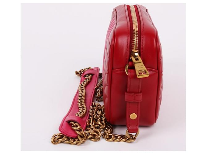 Prada Borsa a tracolla Diagram Mini Chain Rosso - vista 4