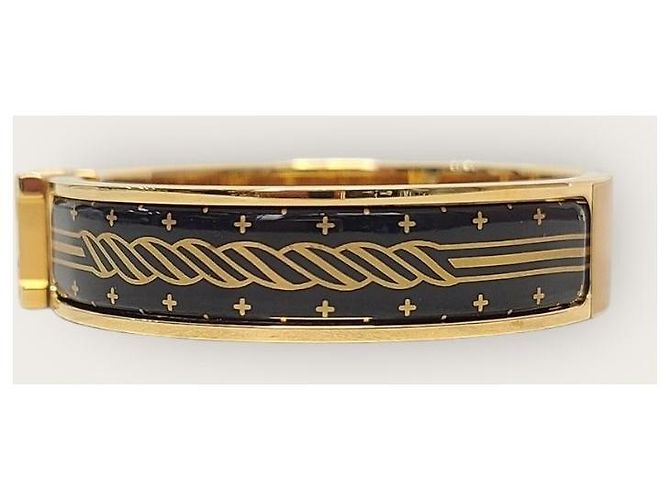 Hermès Click Armband Black Gold Graffiti Schwarz - Ansicht 2