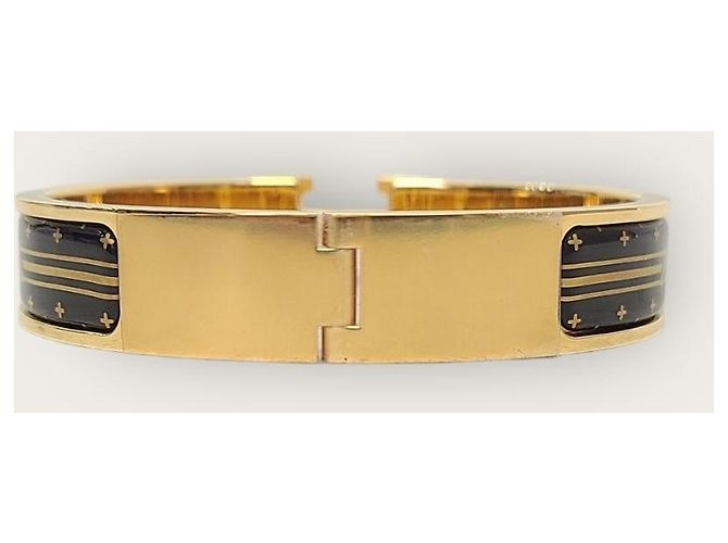 Hermès Click Armband Black Gold Graffiti Schwarz - Ansicht 4