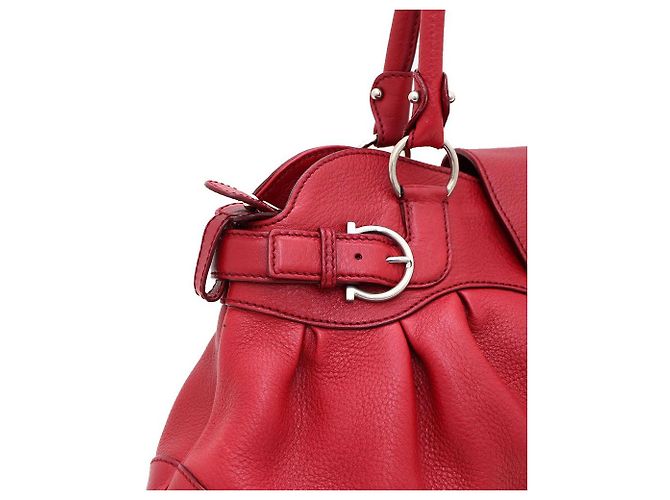 Salvatore Ferragamo Borsa Tote e Borsa a Spalla Gancini Rosso - vista 4