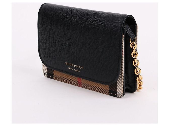 Burberry Piccola borsa a tracolla House Check Hampshire Nero - vista 4