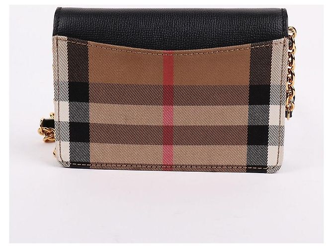 Burberry Piccola borsa a tracolla House Check Hampshire Nero - vista 5