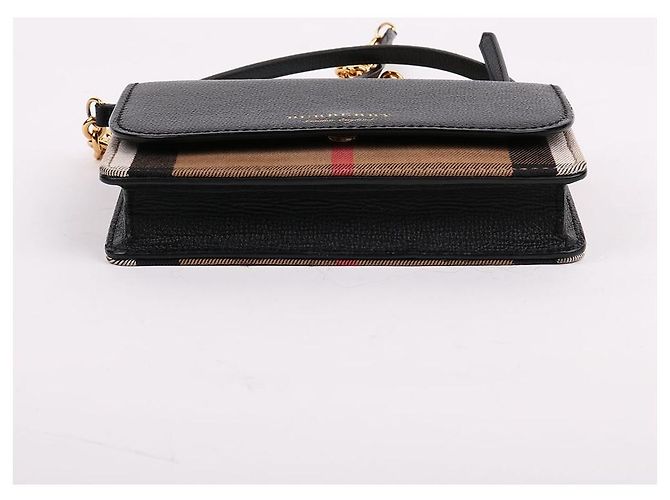 Burberry Piccola borsa a tracolla House Check Hampshire Nero - vista 7