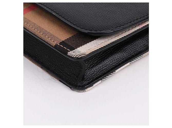 Burberry Piccola borsa a tracolla House Check Hampshire Nero - vista 9