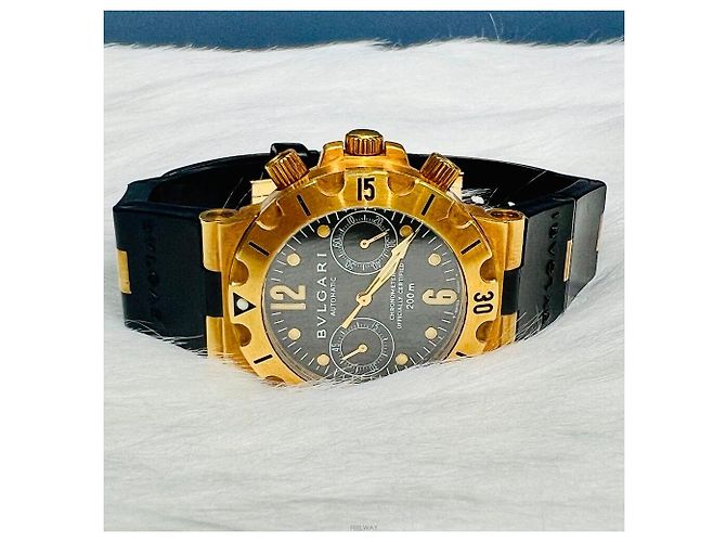 Bulgari Orologio Diagono Scuba placcato oro da uomo Argento - vista 4
