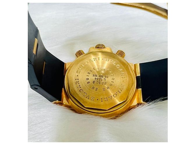 Bulgari Orologio Diagono Scuba placcato oro da uomo Argento - vista 6