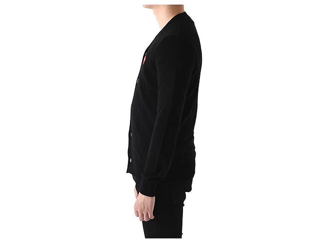 Comme Des Garcons Strickjacke mit Invader Pixel Patch Wolle Schwarz AZ Mehrfarben - Ansicht 10