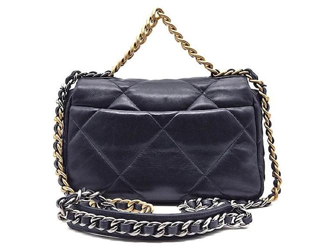 Chanel 19 Chanel Borsa con patta piccola Blu - vista 3