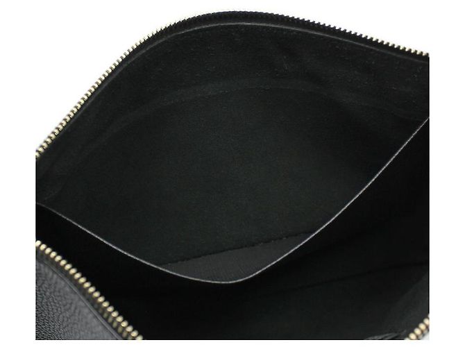 Valentino Clutch con tracolla in pelle nera e dettaglio con lucchetto dorato Nero - vista 8