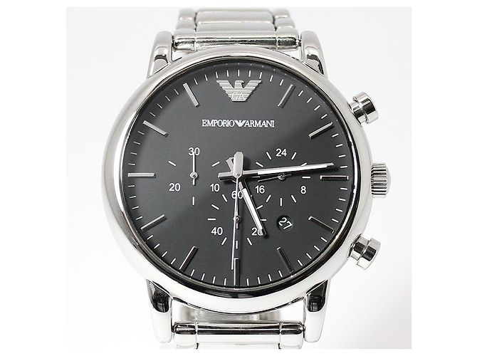 Relógio Armani Chronograph Quartz em Aço Preto - vista 2
