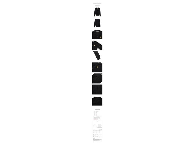 Comme Des Garcons Herren-Wollstrickjacke mit Herz-Logo-Patch SCHWARZ - Ansicht 11