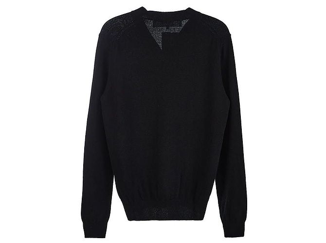 Comme Des Garcons Herren-Wollstrickjacke mit Herz-Logo-Patch SCHWARZ - Ansicht 2