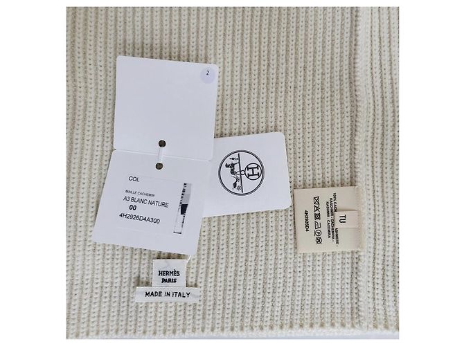 Hermès Color Strickschal aus Kaschmir Orange - Ansicht 8