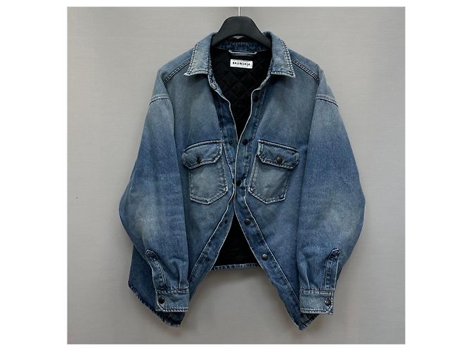 Balenciaga Giacca in denim Swing Canadin (Oversized da donna) Blu - vista 4
