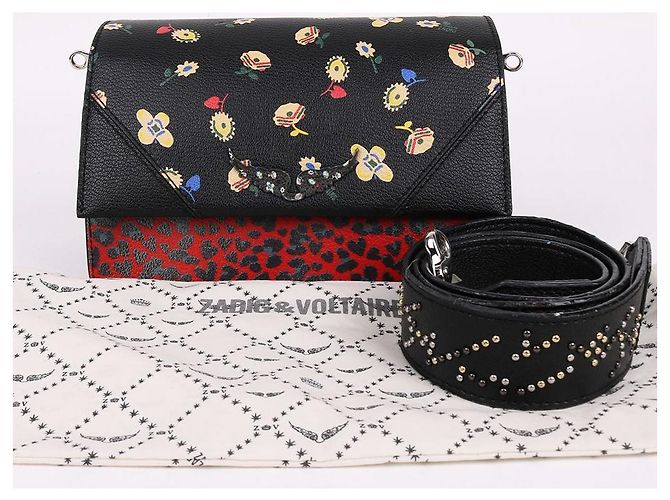 Zadig & Voltaire Black Multi Embroidered Shoulder Bag - view 12