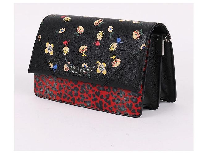 Zadig & Voltaire Black Multi Embroidered Shoulder Bag - view 3