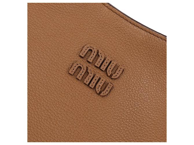 Miu Miu Borsa a secchiello in pelle Marrone - vista 9