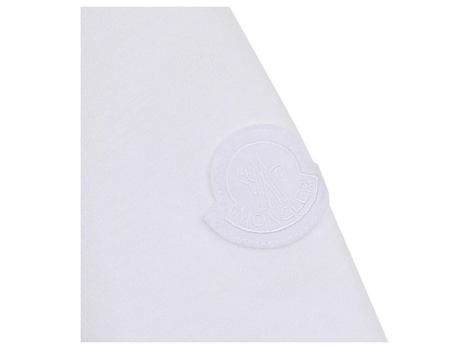 Moncler T-shirt in cotone con logo Bianco - vista 8