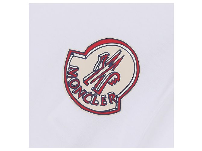 Moncler T-shirt in cotone con logo Bianco - vista 9