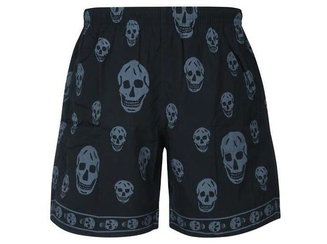 Alexander Mcqueen Pantaloncini da bagno con stampa teschio - vista 4