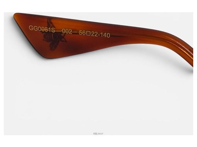 Gucci Gafas de sol redondas de metal Castaño - vista 5