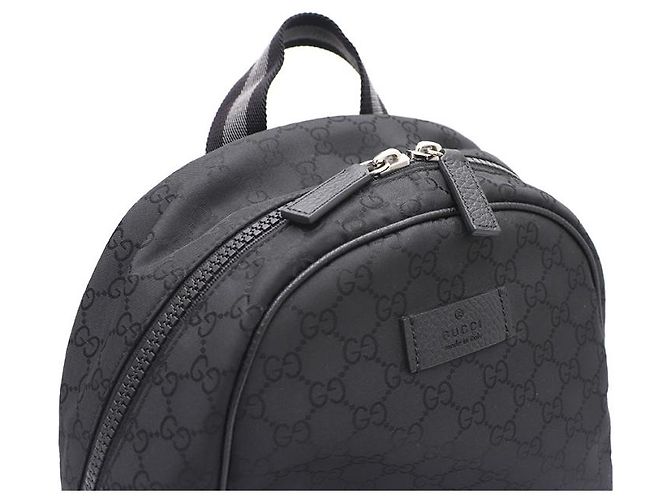 Gucci Großer Rucksack aus Micro GG-Gewebe Schwarz - Ansicht 11