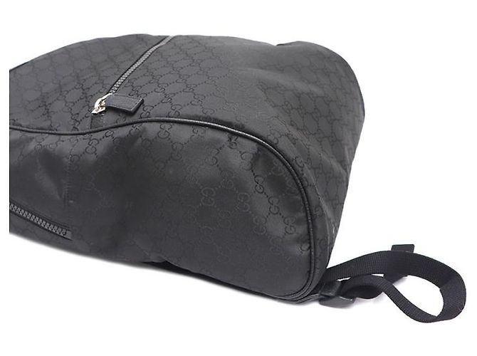 Gucci Großer Rucksack aus Micro GG-Gewebe Schwarz - Ansicht 12
