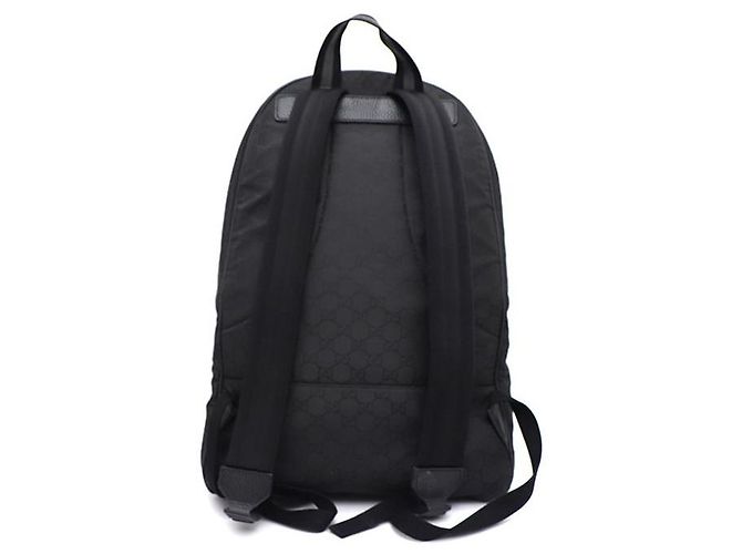 Gucci Großer Rucksack aus Micro GG-Gewebe Schwarz - Ansicht 3