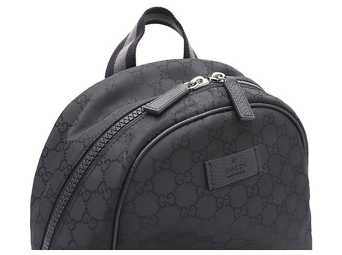 Gucci Großer Rucksack aus Micro GG-Gewebe Schwarz - Ansicht 4