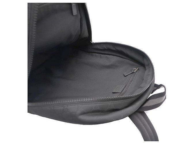 Gucci Großer Rucksack aus Micro GG-Gewebe Schwarz - Ansicht 7